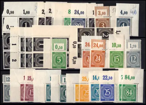 Zonen Kontrollrat I Kollektion Oberränder, unterschiedliche Varianten