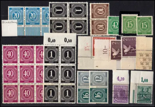 Zonen / Kontrollrat Kollektion Besonderheiten, unterschiedliche Varianten