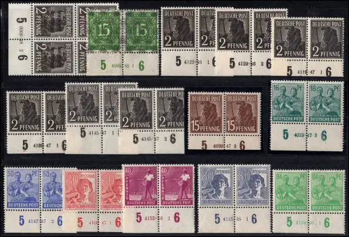 Zonen / Gemeinschaftsausgabe Kontrollrat II Kollektion Hausauftragsnummern HAN