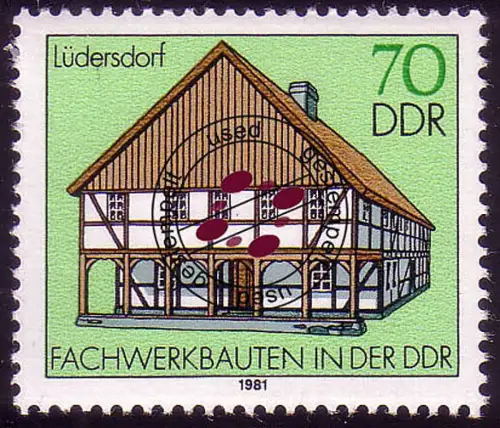 2628 Fachwerkbauten 70 Pf Giebellaubenhaus, gestempelt O