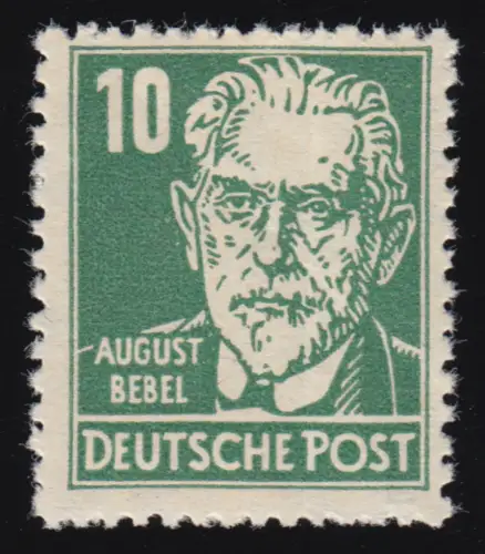 330za XII August Bebel 10 Pf Wz.2 XII, postfrisch **