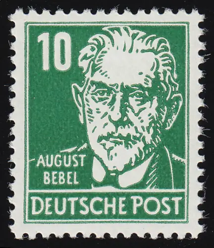 330vb XI August Bebel 10 Pf Wz.2 XI, postfrisch **