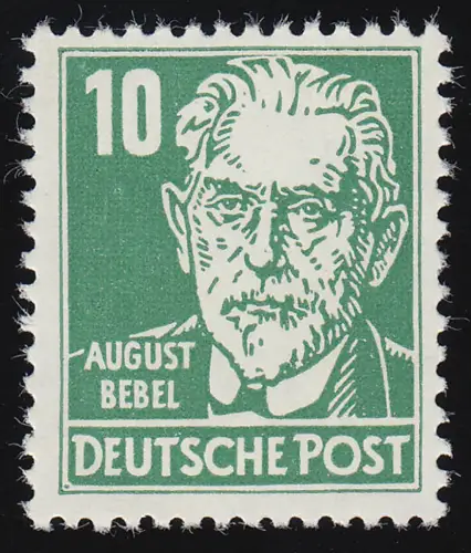 330va XI August Bebel 10 Pf Wz.2 XI, postfrisch **