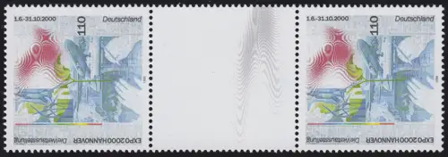 2042 ZW Hannover EXPO'2000 - Paar mit Zwischensteg, postfrisch **