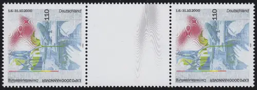 2042 ZW Hannover EXPO'2000 - Paar mit Zwischensteg, postfrisch **
