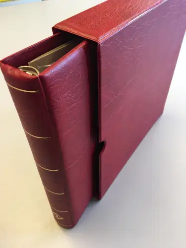 LEUCHTTURM Ringbinder EXCELLENT DE mit Kassette in rot, gebraucht
