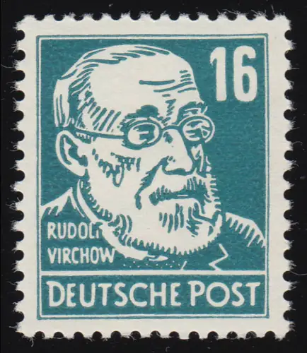 332va XII Rudolf Virchow 16 Pf Wz.2 XII, postfrisch **