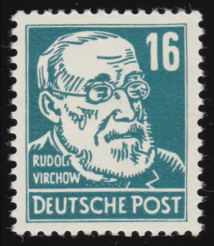 332va XII Rudolf Virchow 16 Pf Wz.2 XII, postfrisch **