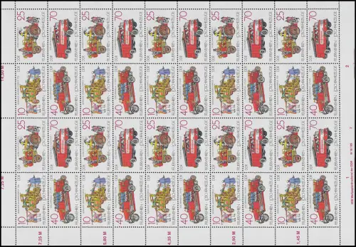 3101-3104 Feuerwehr 1987, ZD-Bogen FN1, postfrisch **