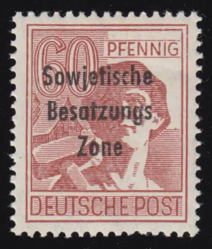 SBZ 195a SBZ-Aufdruck 60 Pf. Arbeiter, postfrisch ** geprüft
