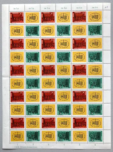 1012-1013 Messe Leipzig 1964, ZD-Bogen, FN1 ** quer gefaltet