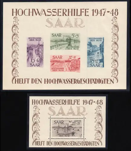 Block 1/2 Hochwasserhilfe Blockpaar, postfrisch **, Fotoattest Ney einwandfrei