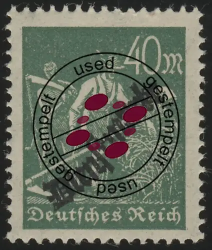 77b Arbeiter 40 M., gestempelt O tiefst geprüft Dr. Oechsner BPP / Infla Berlin