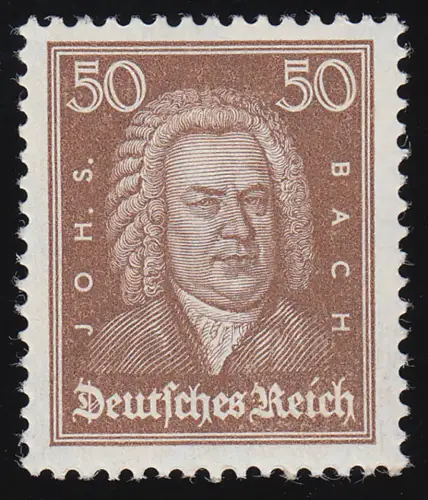 396 Köpfe berühmter Deutscher 50 Pf Bach, postfrisch **
