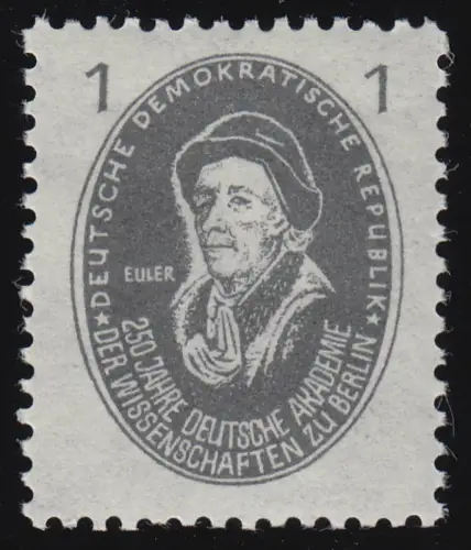 261 I Euler 1 Pf mit Plattenfehler grauer Punkt auf dem Nasenflügel, **