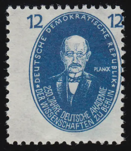 266 a Akademie Planck 12 Pf. - Verzähnung bis in die Wertangabe, postfrisch **