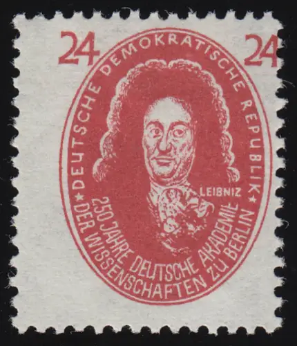 269 Akademie Leibniz 24 Pf. - Verzähnung bis in die Wertangabe, postfrisch **