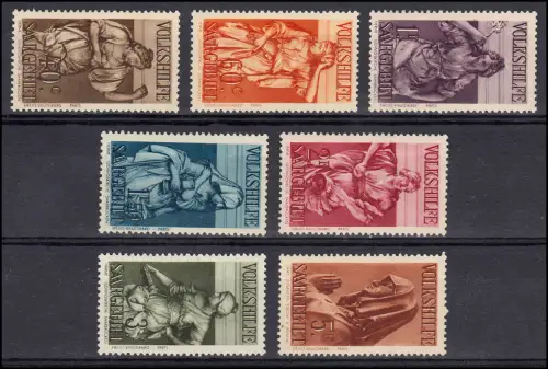 171-177 Volkshilfe 1934, 7 Werte, kompletter Satz postfrisch ** Höchstwert gepr.