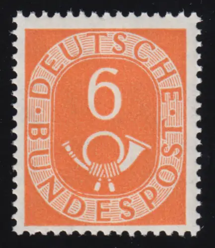 126 Posthorn 6 Pf, postfrisch **