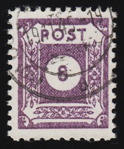 44 c DI Ziffer 8 Pf. Coswig, bessere Farbe gestempelt, Befund Kunz BPP e´frei