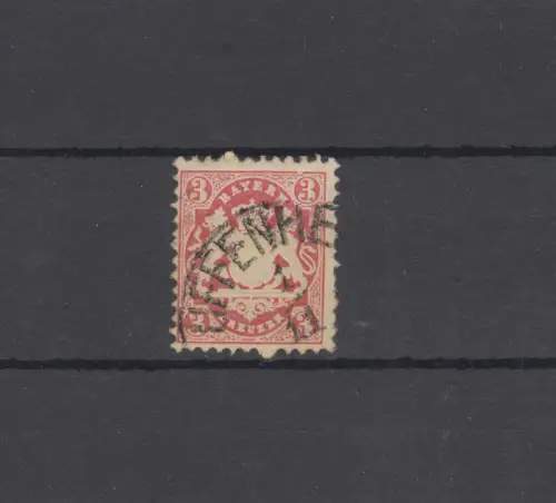 Bayern 23 Wappen 3 Kr. mit PLF Rahmenkerbe über 3 rechts oben, UFFENHEIM 1.11.