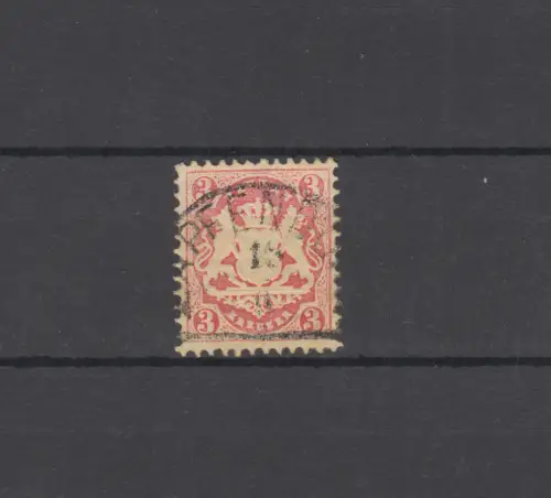 Bayern 23 Wappen 3 Kreuzer - Stempel 12a Halbkreisstempel ZAPFENBERG 18.9.