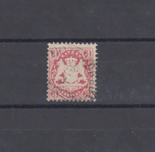 Bayern 23X Wappen 3 Kreuzer: Stempel 11bS Halbkreis HÖCHSTÄDT / THIERSHEIM 15.3.