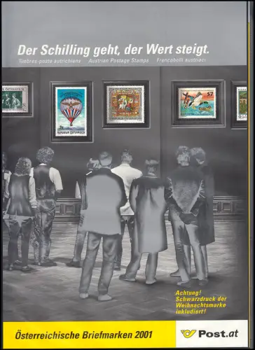 Jahreszusammenstellung der Österreichischen Post 2001 ** postfrisch