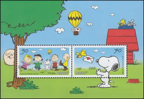 Block 82 Snoopy und die Peanuts-Rasselbande, Set zu 10 Stück, alle postfrisch **