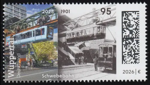 3943 Zeitreise Deutschland - Wuppertaler Schwebebahn, postfrisch **