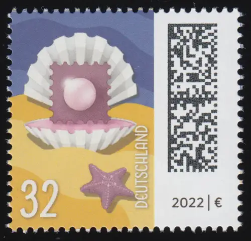 3702 Briefperle 32 Cent, nassklebend, postfrisch **