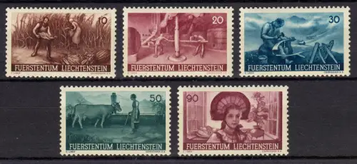 Liechtenstein 192-196 Landwirtschaft, kompletter Satz sauber postfrisch **