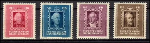 Liechtenstein 207-210 Fürsten, kompletter Satz sauber postfrisch **