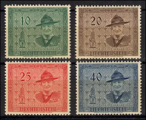 Liechtenstein 315-318 Pfadfinderkonferenz, kompletter Satz sauber postfrisch **