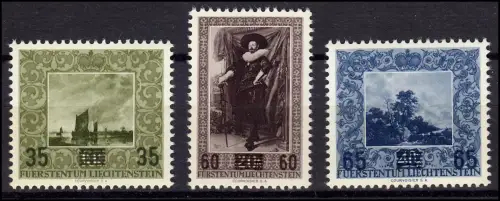 Liechtenstein 326-328 Gemälde, Satz sauber postfrisch **