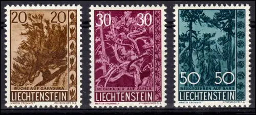Liechtenstein 399-401 Bäume und Sträucher - Satz sauber postfrisch **