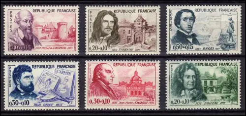 Frankreich 1309-1314 Rotes Kreuz - Persönlichkeiten, Satz postfrisch **