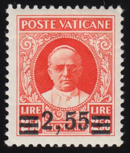 42 Aufdruckmarke 1934 Wertaufdruck 2,55, sauber postfrisch **