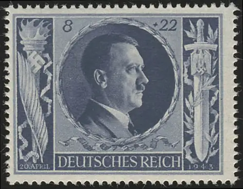 846 Hitlers Geburtstag 1943 8+22 Pf, postfrisch **