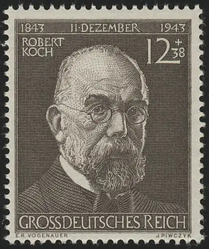 864 Robert Koch 1944, postfrisch **