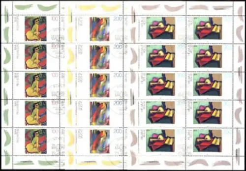 1843-1845 Deutsche Malerei - Pechstein Muche Kolle, 10er-Bogen ESSt