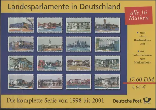 Landesparlamente in Deutschland 1998-2001, postfrisch **