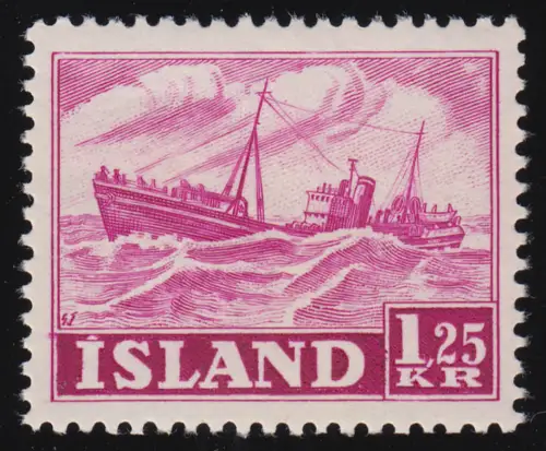 Island 276 Schiff 1,25 Kronen, postfrisch **