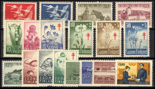 Finnland 465 ff. Lot mit besseren wie abgebildet, alle sauber postfrisch **