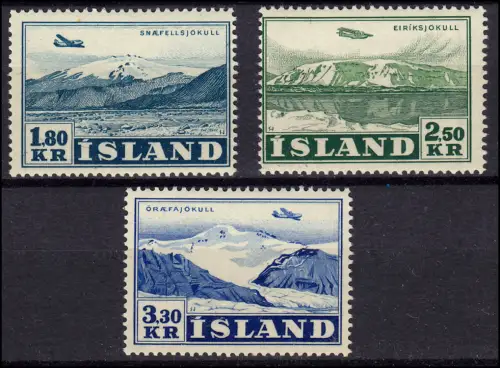 Island 278-280 Luftpost, Satz postfrisch **