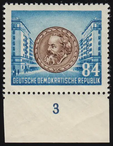 353 XI G Karl Marx 84 Pf Druck auf falscher Seite, Fotoattest Paul BPP **
