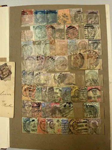 GB + Inseln Sammlung im alten Steckbuch, meist O / **, unterschiedliche Qualität