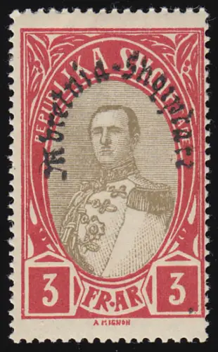 Albanien 197 Aufdruck-Marke 3 Fr., postfrisch **
