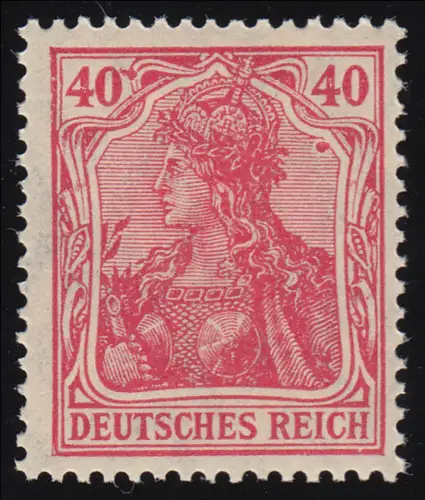 145 II Germania 40 Pf - roter Fleck rechts neben dem Kopf, postfrisch **