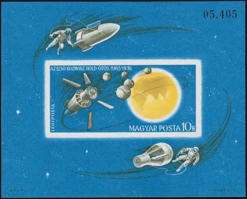 Block 52B Erfolge der Weltraumforschung 1965, Block ungezähnt **